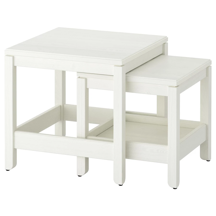 Столы - IKEA HAVSTA/ХАВСТА ИКЕА, 48х50х50/41х42х42 см, белый (изображение №1)
