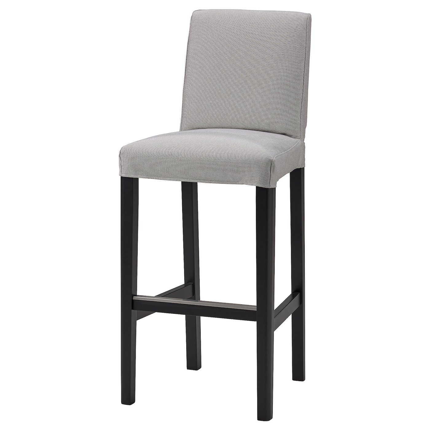 Чехол на барный стул со спинкой - BERGMUND IKEA/ БЕРГМУНД ИКЕА,  серый