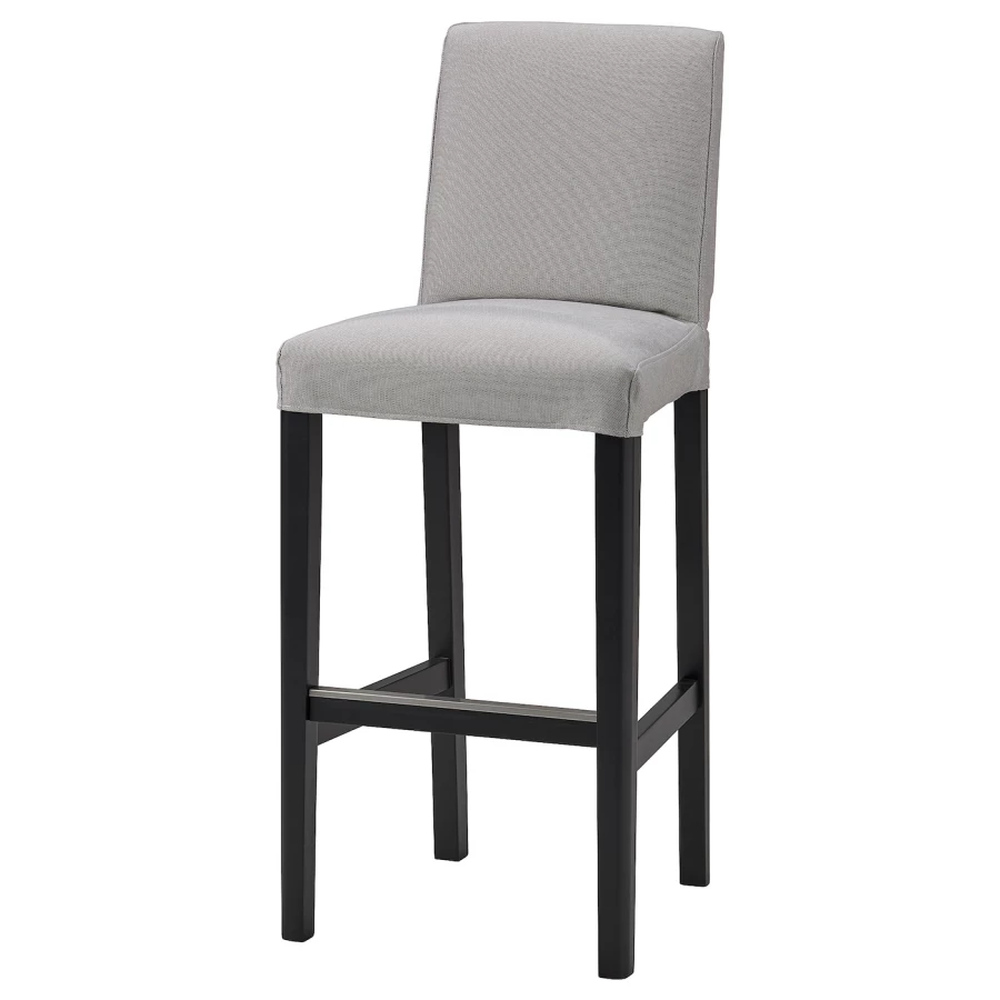 Чехол на барный стул со спинкой - BERGMUND IKEA/ БЕРГМУНД ИКЕА,  серый (изображение №1)