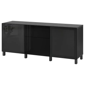Комбинация для хранения - BESTÅ/ BESTА IKEA/ БЕСТА/БЕСТО ИКЕА, 180х74 см, черный