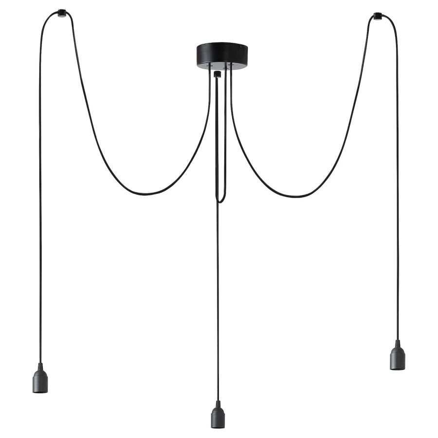 Подвесной светильник - BENGTSBOL IKEA/ БЕНГТСБОЛ ИКЕА,  12 см, черный (изображение №1)