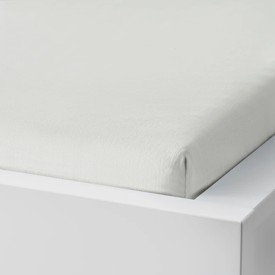 Простыня натяжная - TAGGVALLMO IKEA/ ТАГГВАЛЛЬМО ИКЕА, 90х200 см,  белый (изображение №2)