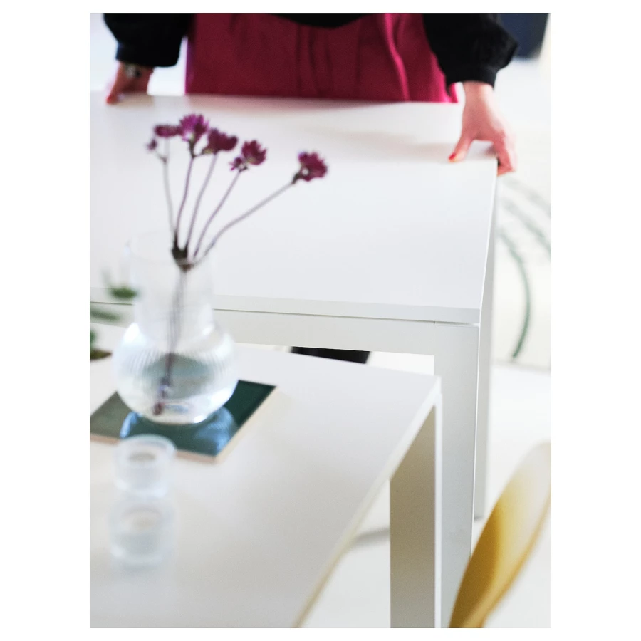 Стол - IKEA MELLTORP, 75х75х74 см, белый, МЕЛЬТОРП ИКЕА (изображение №4)