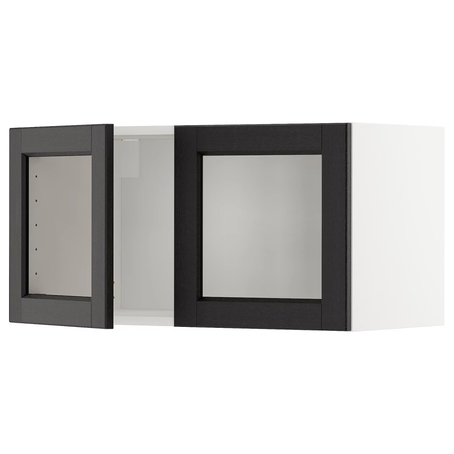 Навесной шкаф - METOD  IKEA/  МЕТОД ИКЕА, 40х80 см, белый/черный (изображение №1)