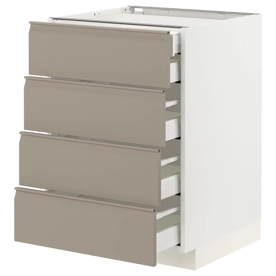 Напольный шкаф  - IKEA METOD MAXIMERA, 88x61,6x60см, белый/светло-серый, МЕТОД МАКСИМЕРА ИКЕА (изображение №1)