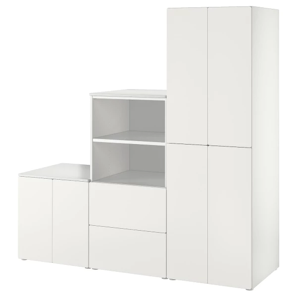 Детская гардеробная комбинация - IKEA PLATSA SMÅSTAD/SMASTAD, 181x57x180см, белый, ПЛАТСА СМОСТАД ИКЕА