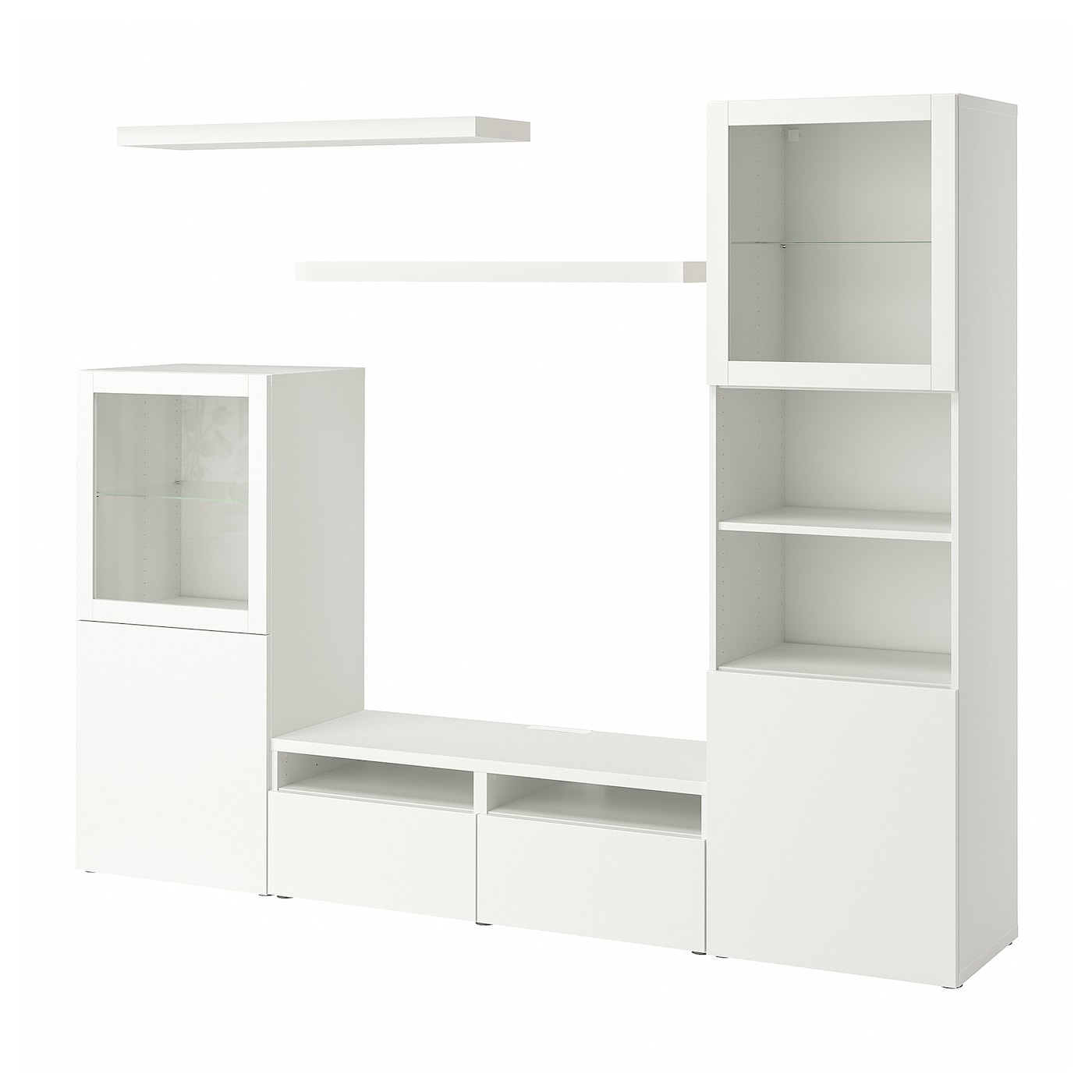 Комплект мебели д/гостиной  - IKEA BESTÅ/BESTA LACK, 193x42x240см, белый, БЕСТО ЛАКК ИКЕА