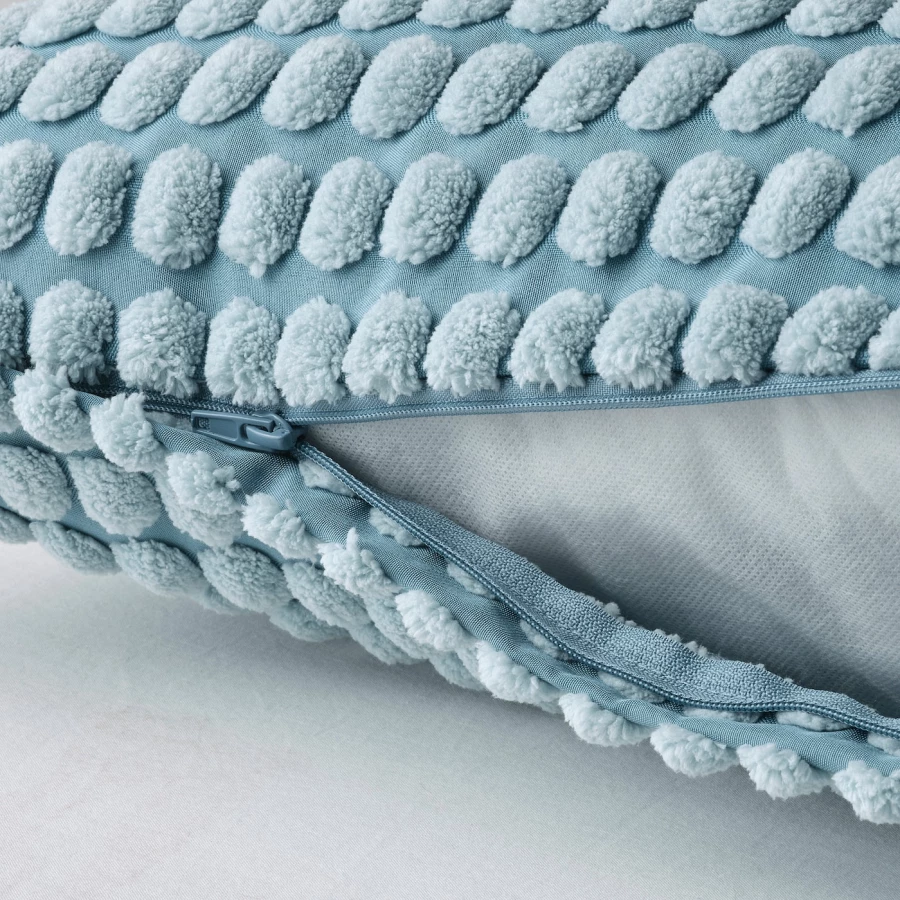 Чехол на подушку - SVARTPOPPEL  IKEA/ СВАРТПОППЕЛ ИКЕА, 50х50 см,  голубой (изображение №2)