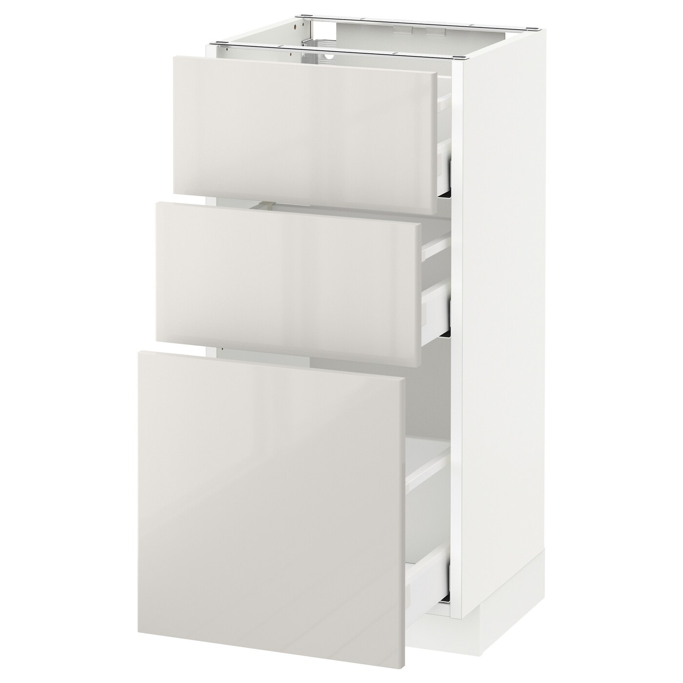 Напольный шкаф - IKEA METOD MAXIMERA, 88x39x40см, белый/светло-серый, МЕТОД МАКСИМЕРА ИКЕА