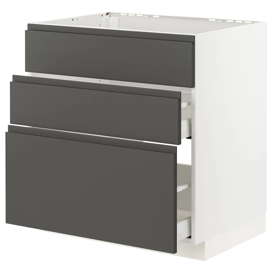 Напольный шкаф - METOD / MAXIMERA IKEA/ МЕТОД/ МАКСИМЕРА ИКЕА,  80х80 см, белый/серый (изображение №1)