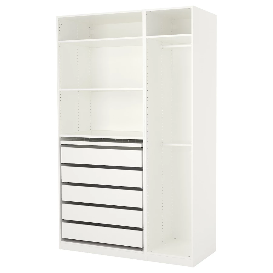 Шкаф - IKEA PAX/ПАКС ИКЕА, 58х150х236,4 см, белый (изображение №1)