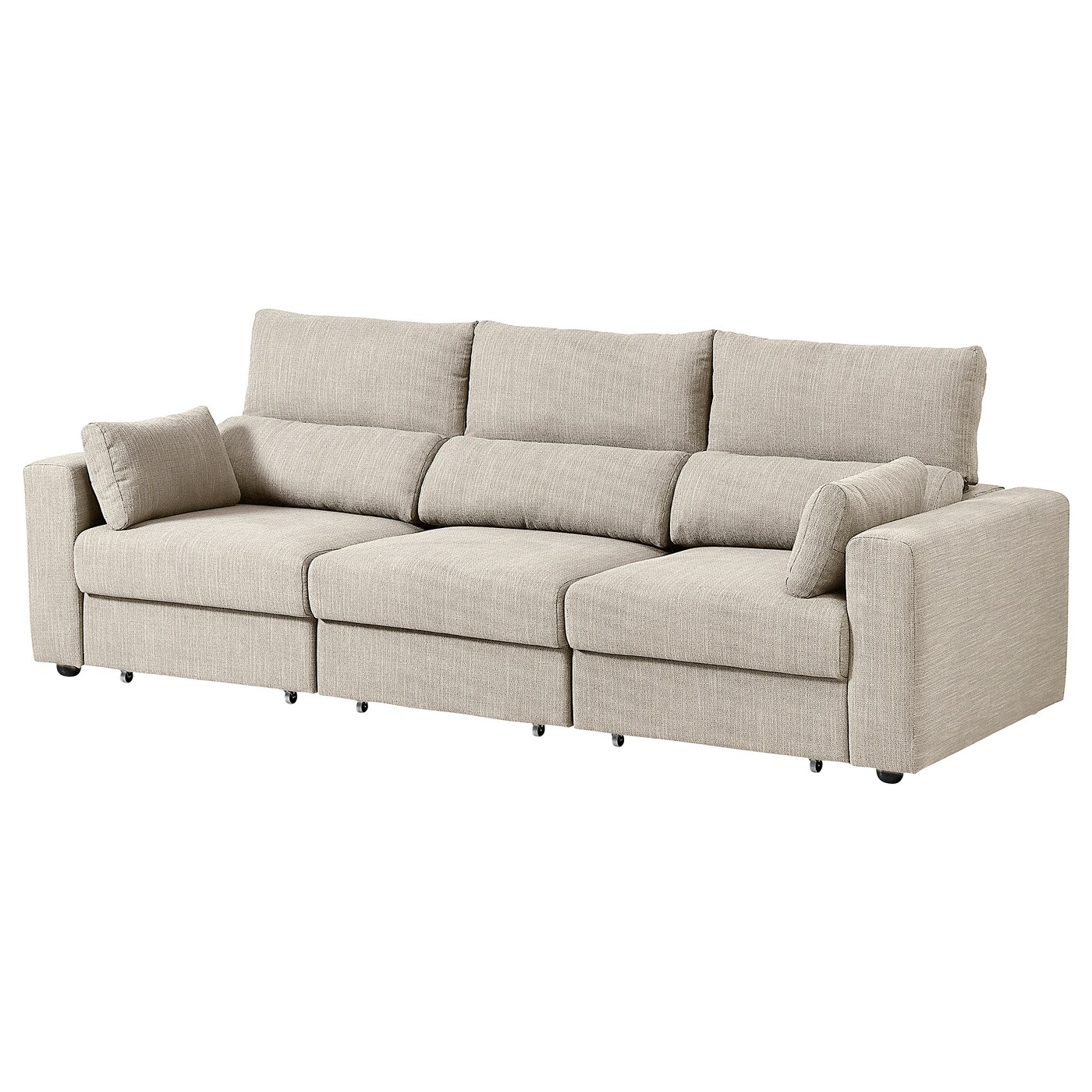 3-местный диван - IKEA ESKILSTUNA/ЭСКИЛЬСТУНА ИКЕА, 81х58х111 см, бежевый