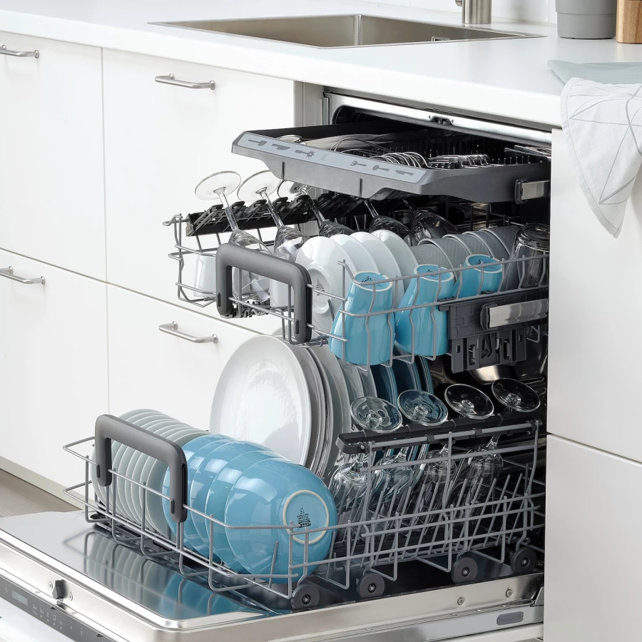Встраиваемая посудомоечная машина - HYGIENISK IKEA/ ХИГИЕНИСК ИКЕА,  82х60 см, белый (изображение №4)
