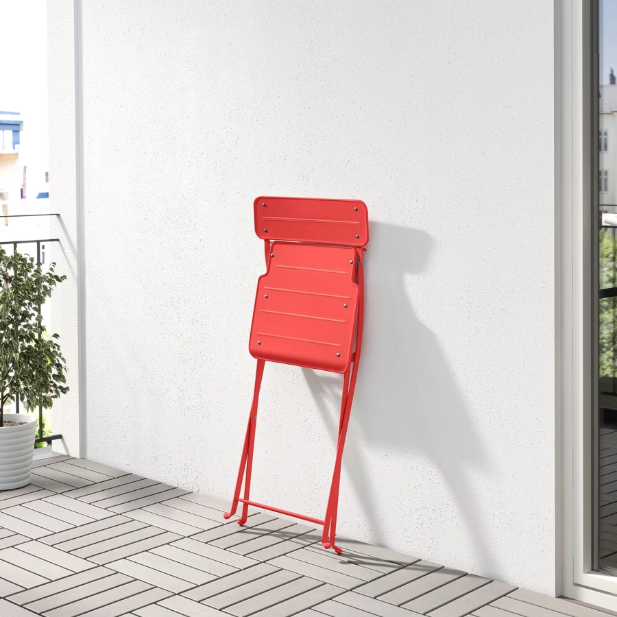 Стул садовый - IKEA SUNDSÖ/SUNDSO, 84x46x43см, красный, СУНДСЁ ИКЕА (изображение №3)