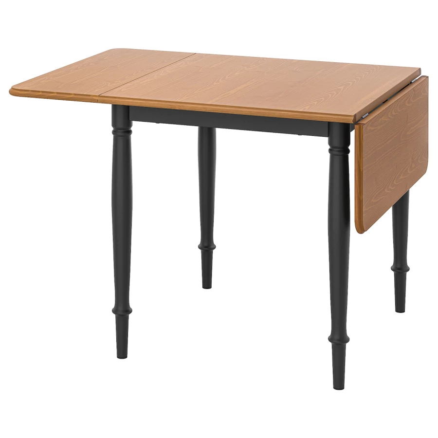 Стол раскладной - IKEA DANDERYD, 74/134x80 см, коричневый/черный, ДАНДЭРЮД ИКЕА (изображение №1)