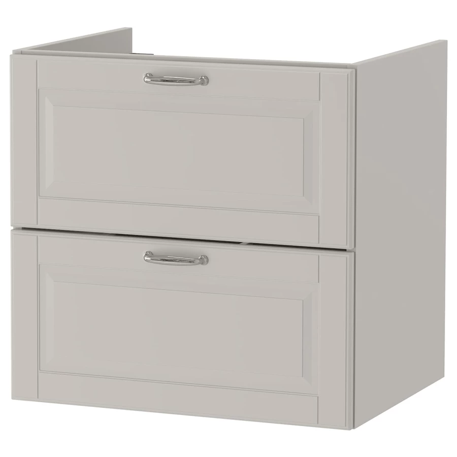 Шкаф под умывальник с 2 ящиками - GODMORGON IKEA/ ГОДМОРГОН ИКЕА, 60х58 см, серый (изображение №1)