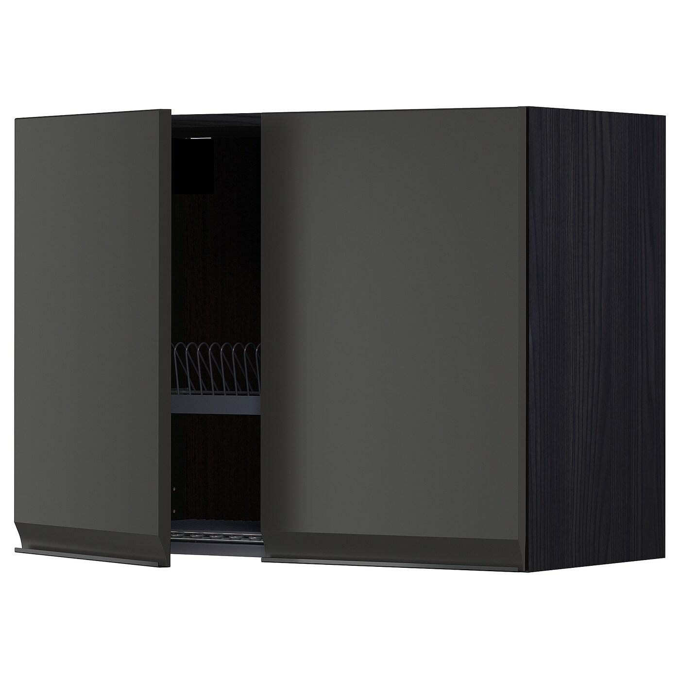 Навесной шкаф с сушилкой - METOD IKEA/ МЕТОД ИКЕА, 60х80 см, черный