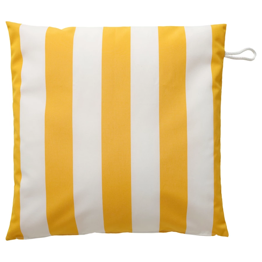Чехол на подушку - IKEA GULLBERGSÖ, 50х50 см, белый, желтый,  ГУЛЛБЕРГСЁ ИКЕА (изображение №1)