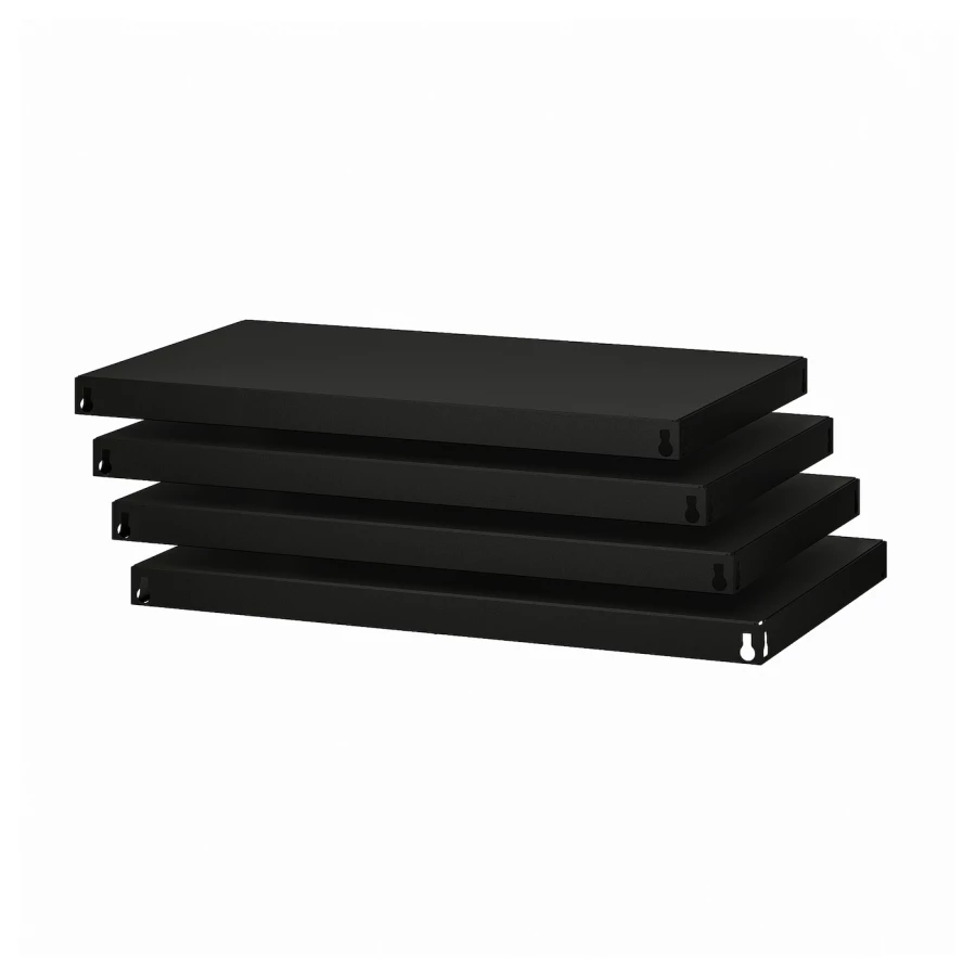 Полка - IKEA BROR/БРУР ИКЕА, 54х5х84 см, черный (изображение №1)