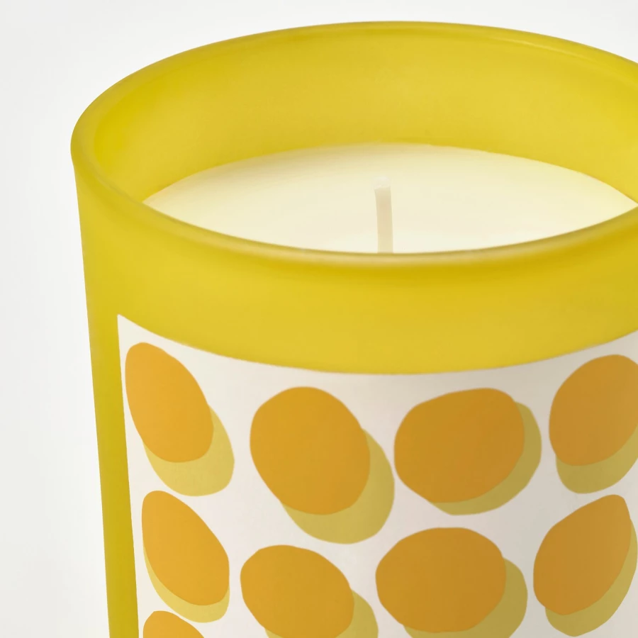 Ароматическая свеча в стакане IKEA SVARTOXBÄR/СВАРТОКСБЭР ИКЕА, мимоза (изображение №5)
