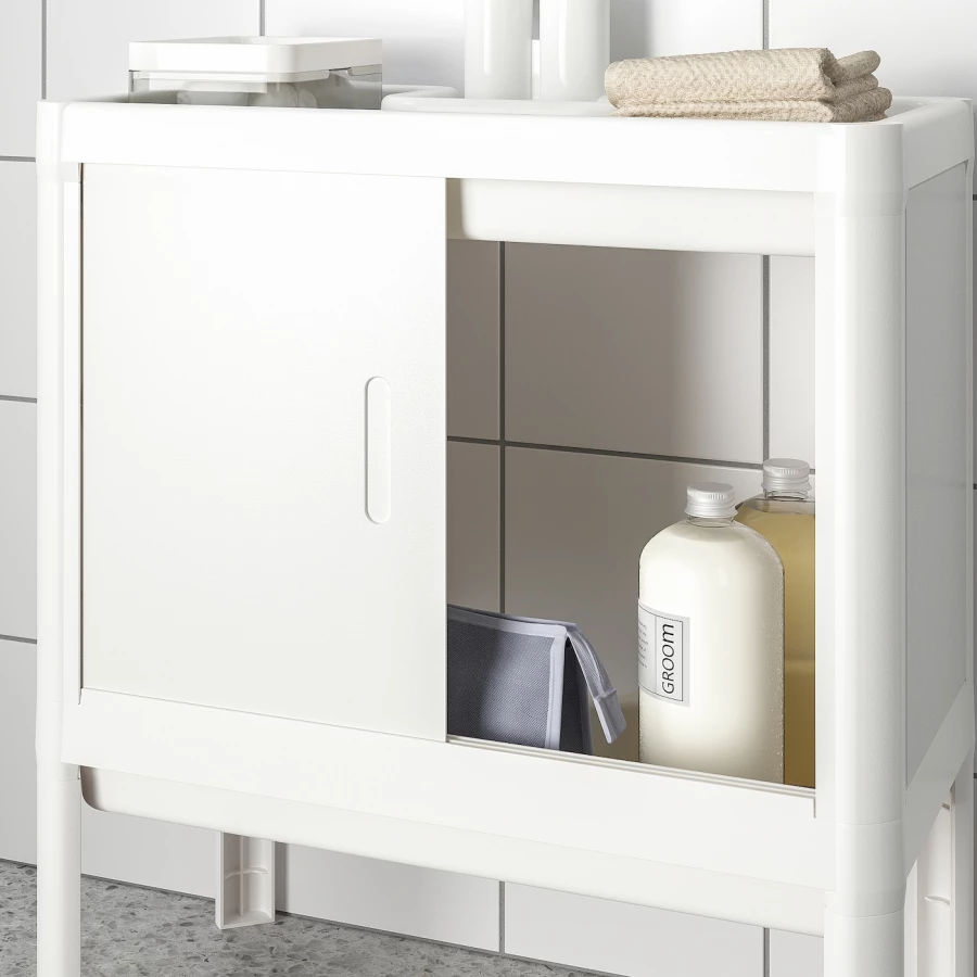 Шкаф под умывальник - LILLTJÄRN / SKATSJÖN/ LILLTJАRN / SKATSJОN IKEA/ ЛИЛЛЬТЬЕРН/СКАТСЕН ИКЕА, 45х35 см,  белый (изображение №2)