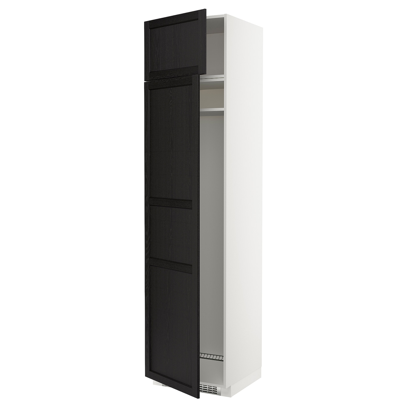 Шкаф - METOD IKEA/ МЕТОД  ИКЕА, 248х60 см, белый/черный