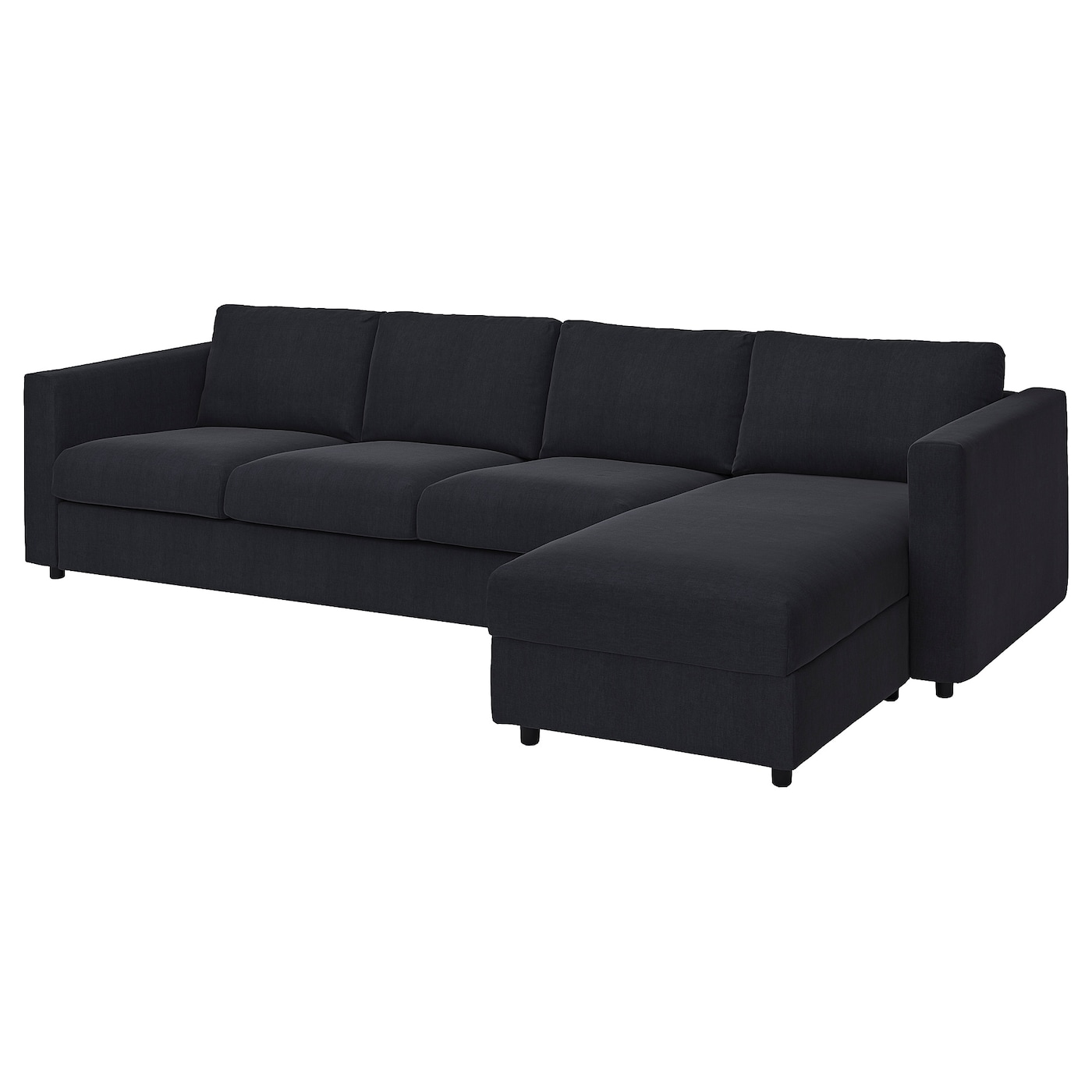 Чехол на 4-местный диван - IKEA VIMLE/ВИМЛЕ ИКЕА, черный