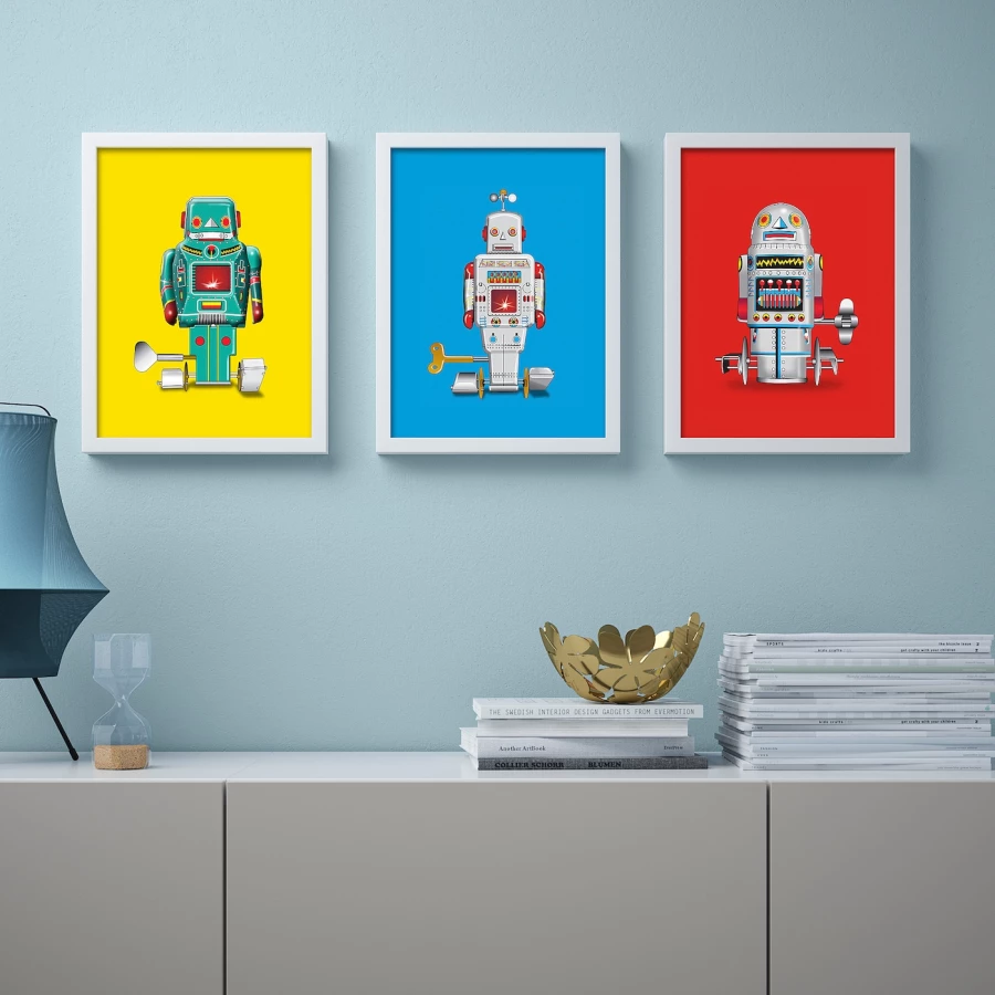 Постер, 3 шт. - IKEA BILD, 30х40 см, «Крутые роботы», БИЛЬД ИКЕА (изображение №2)