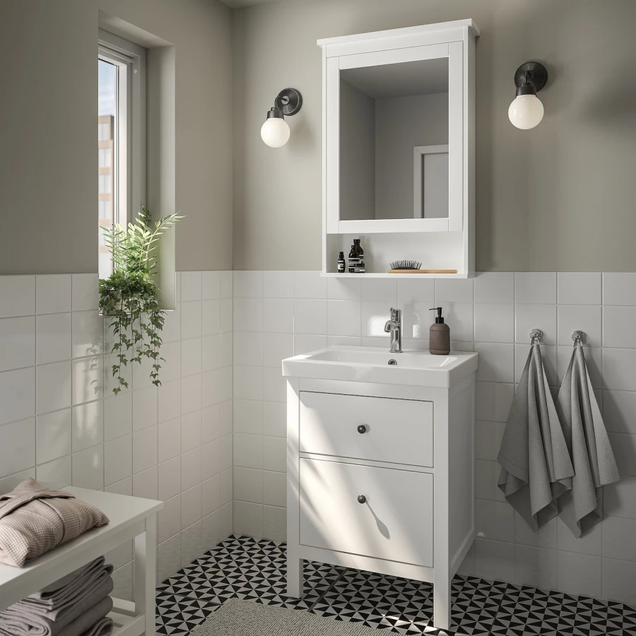 Тумба для ванной - HEMNES / ORRSJÖN /ORRSJОN  IKEA/ ХЕМНЕС/ОРРСЬЕН ИКЕА, 62х49х89 см, белый (изображение №2)