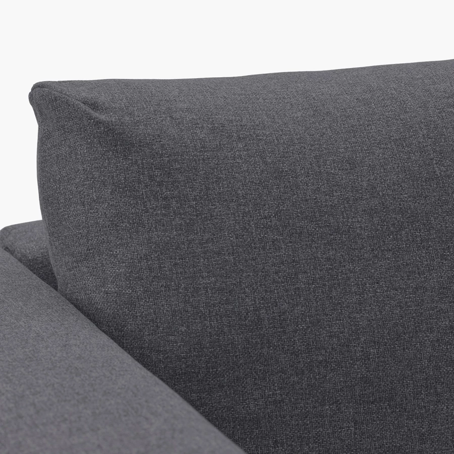 Угловой диван-кровать с шезлонгом - IKEA VIMLE/ВИМЛЕ ИКЕА, 249/349х83х164 см, темно-серый (изображение №9)
