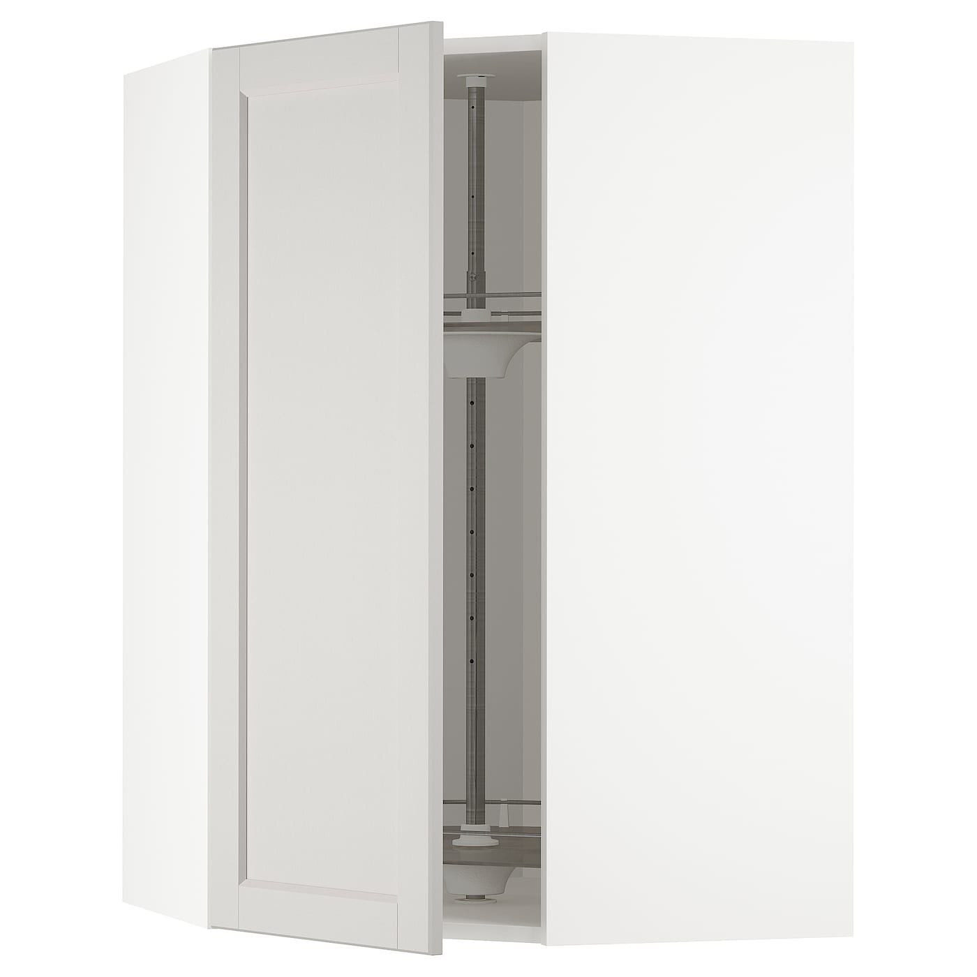 Угловой навесной шкаф с каруселью - METOD  IKEA/  МЕТОД ИКЕА, 100х68 см, белый/светло-серый