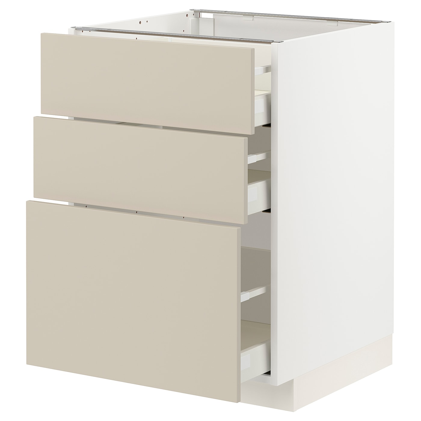 Напольный шкаф - IKEA METOD MAXIMERA, 88x62x60см, белый/бежевый, МЕТОД МАКСИМЕРА ИКЕА