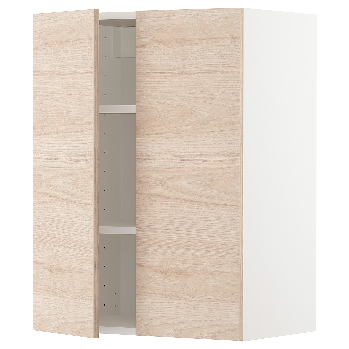 Навесной шкаф с полкой - METOD IKEA/ МЕТОД ИКЕА, 80х60 см,  под беленый дуб /белый