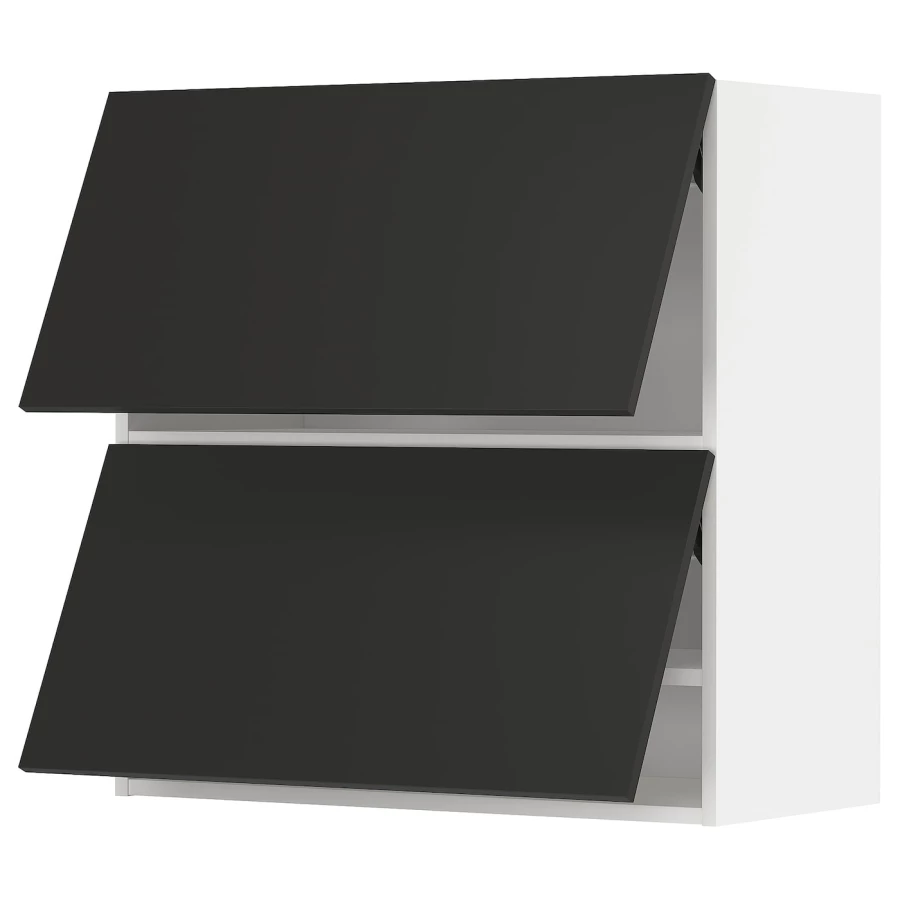 Навесной шкаф - METOD IKEA/ МЕТОД ИКЕА, 80х80 см, белый/черный (изображение №1)