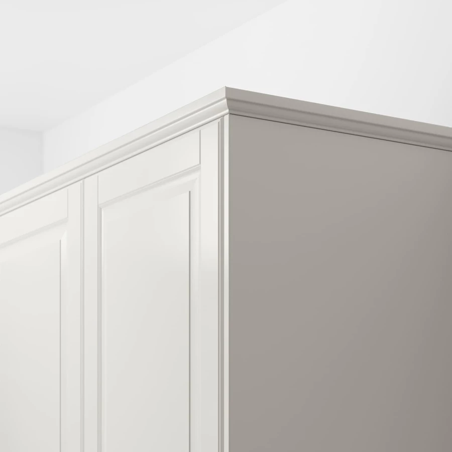 Профильная декоративная планка - BODBYN IKEA/ БУДБИН ИКЕА, 221х6 см, белый (изображение №5)