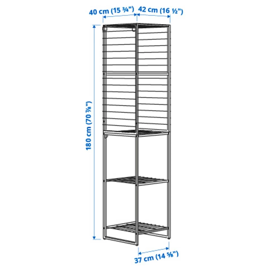 Шкаф - JOSTEIN  IKEA/ ЙОСТЕЙН  ИКЕА, 180х42 см , белый (изображение №5)