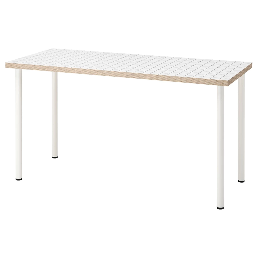 Письменный стол - IKEA LAGKAPTEN/ADILS, 140х60 см, белый антрацит, ЛАГКАПТЕН/АДИЛЬС ИКЕА (изображение №1)