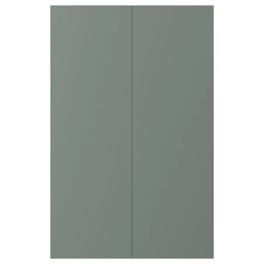 Фронтальная панель для ящика, 2 шт. - IKEA BODARP, 80х25 см, серо-зеленый, БОДАРП ИКЕА (изображение №1)