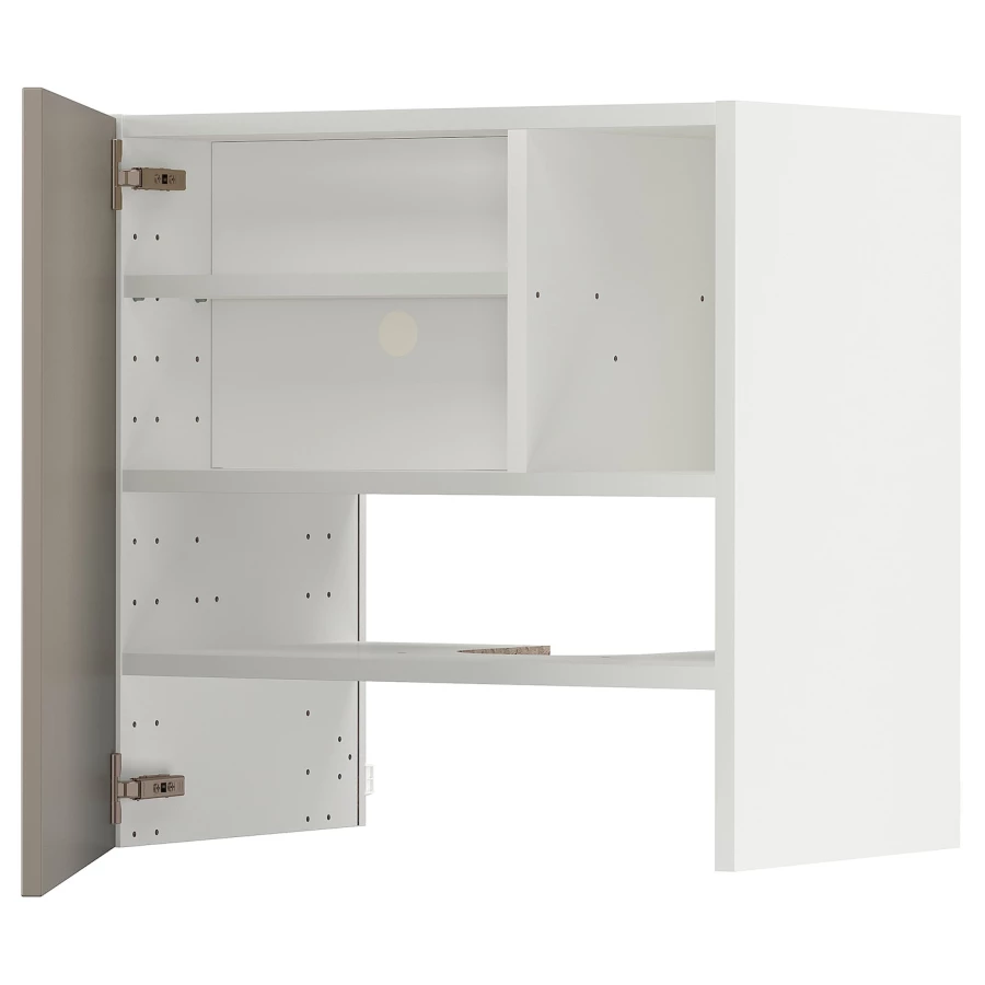 Навесной шкаф - METOD IKEA/ МЕТОД ИКЕА, 60х60 см, белый/светло-коричневый (изображение №1)