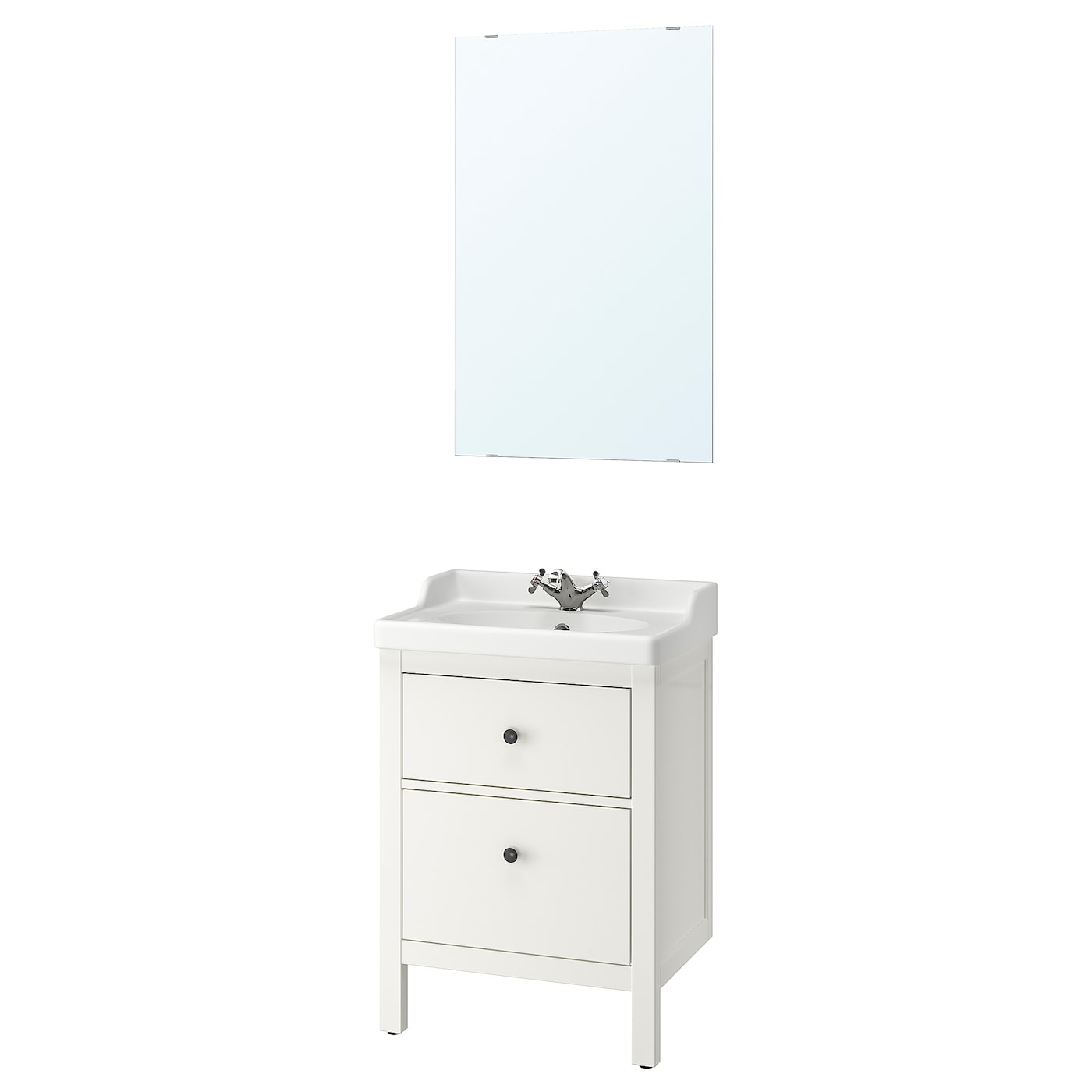 Комбинация для ванной - IKEA HEMNES/RÄTTVIKEN/RATTVIKEN, 62х49х93 см, белый, ХЕМНЭС/РЭТТВИКЕН ИКЕА