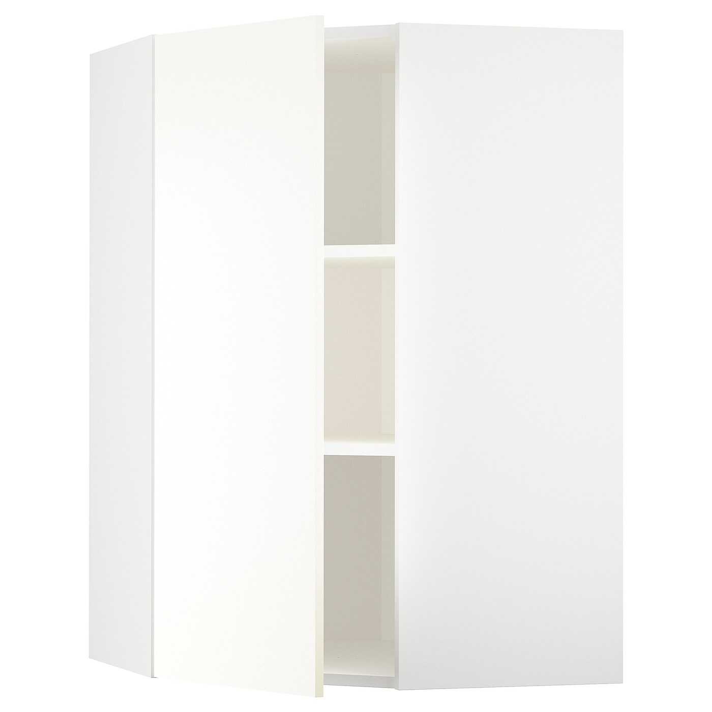 Угловой навесной шкаф с полками - METOD  IKEA/  МЕТОД ИКЕА, 100х68 см, белый