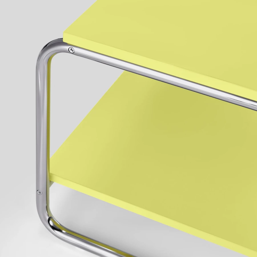 Журнальный стол - BAGGBODA  IKEA/ БАГГЕБО ИКЕА, 71х50х47 см, желтый (изображение №3)