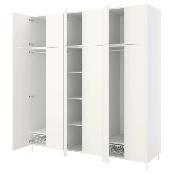 Платяной шкаф - IKEA PLATSA/FONNES  / ПЛАТСА/ФОННЕС ИКЕА, 240x57x251 см, белый