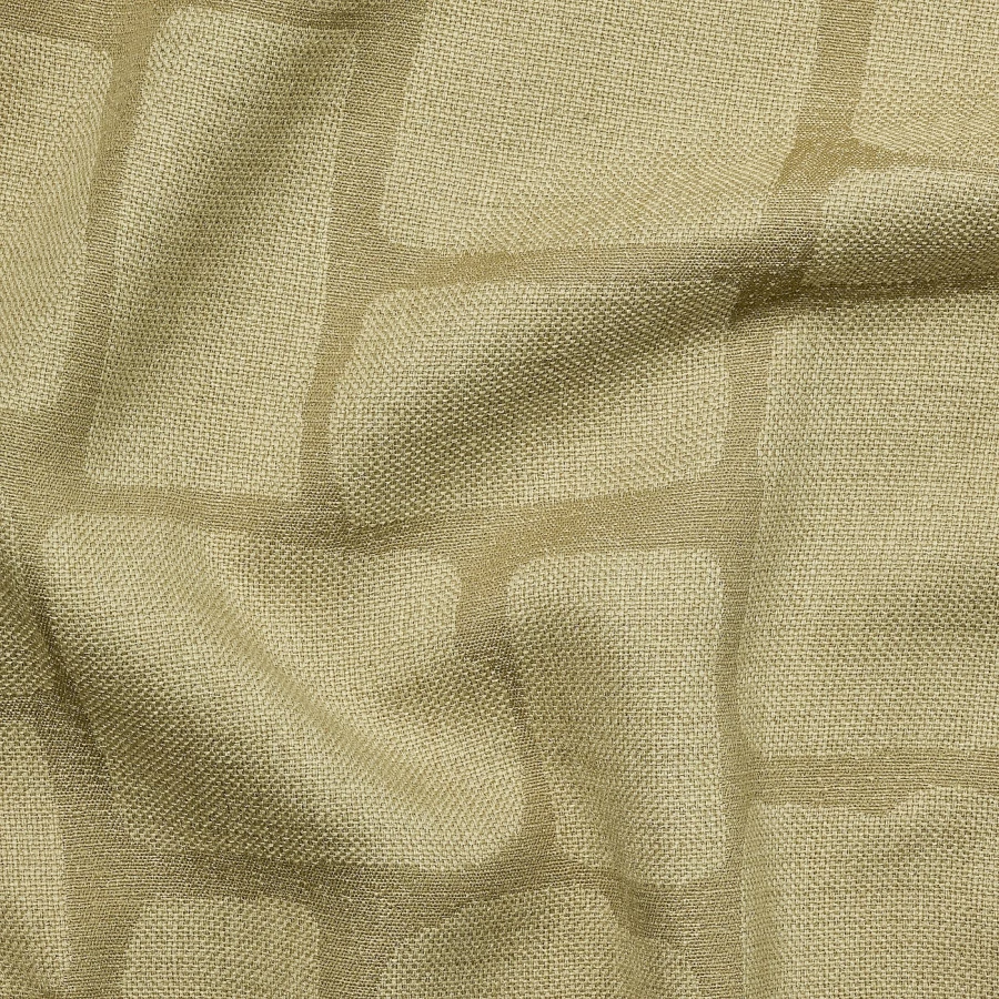 Затемняющая штора, 2 шт. - IKEA LÖNNSTÄVMAL/LONNSTAVMAL, 300х145 см, оливковый, ЛОННСТАВМАЛЬ ИКЕА (изображение №2)