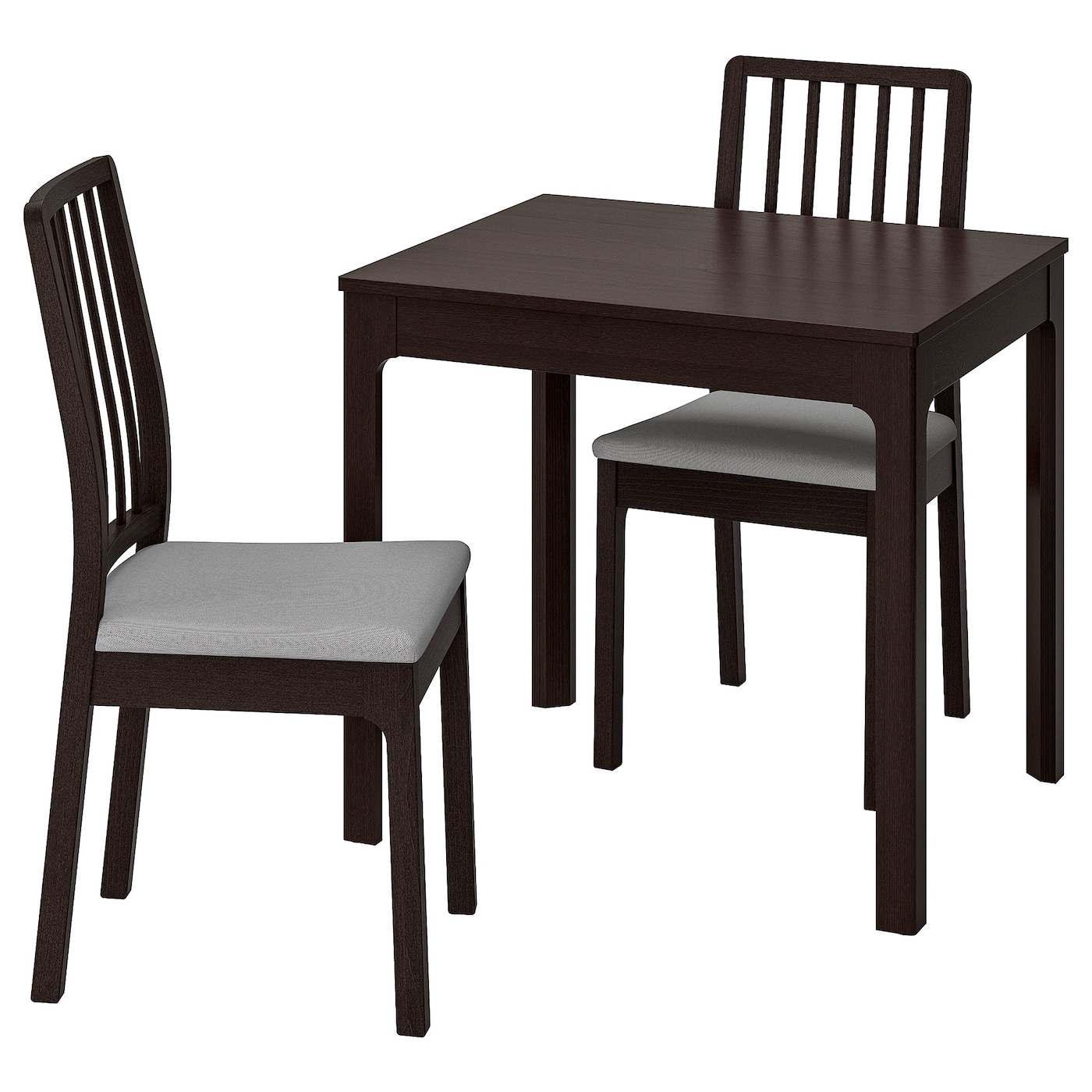 Стол и 2 стула - EKEDALEN / EKEDALEN IKEA/ ЭКЕДАЛЕН ИКЕА, 120х80  см, коричневый