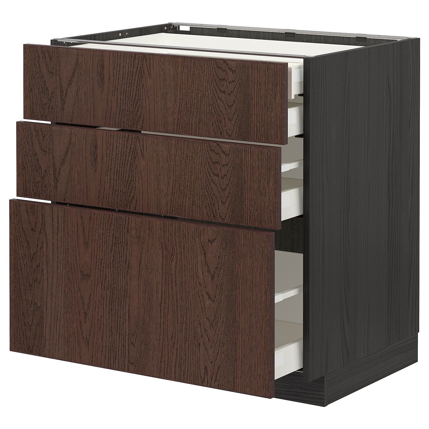 Напольный шкаф  - IKEA METOD MAXIMERA, 88x61,6x80см, черный/коричневый, МЕТОД МАКСИМЕРА ИКЕА