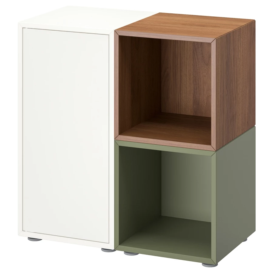 Комбинация для хранения - EKET IKEA/ ЭКЕТ ИКЕА,  72х70  см,  зеленый/коричневый/белый (изображение №1)