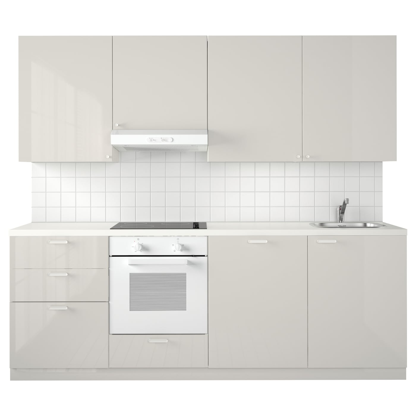 Модульный шкаф - METOD IKEA/ МЕТОД ИКЕА, 228х240 см, светло-серый/белый
