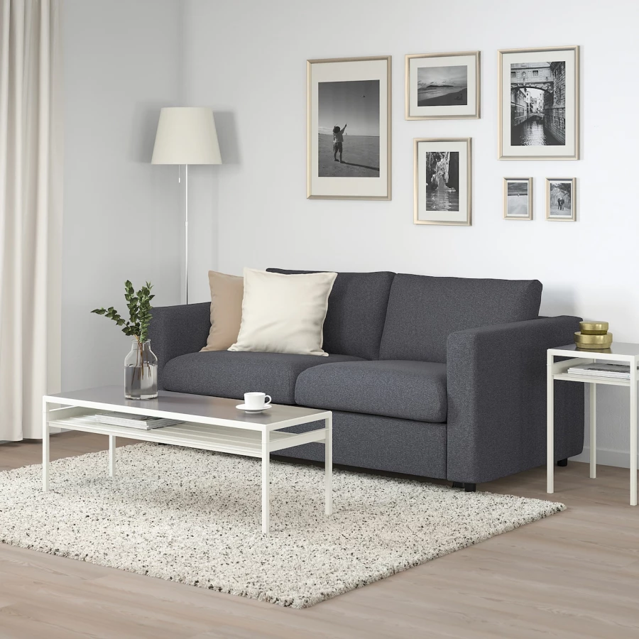 2-местный диван раскладной - IKEA VIMLE/ВИМЛЕ ИКЕА, 68х98х190 см, темно-серый (изображение №4)