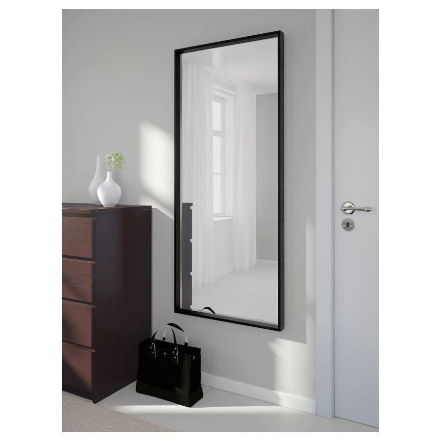Зеркало - NISSEDAL IKEA/ НИССЕДАЛЬ ИКЕА, 65х150 см,  черный (изображение №2)